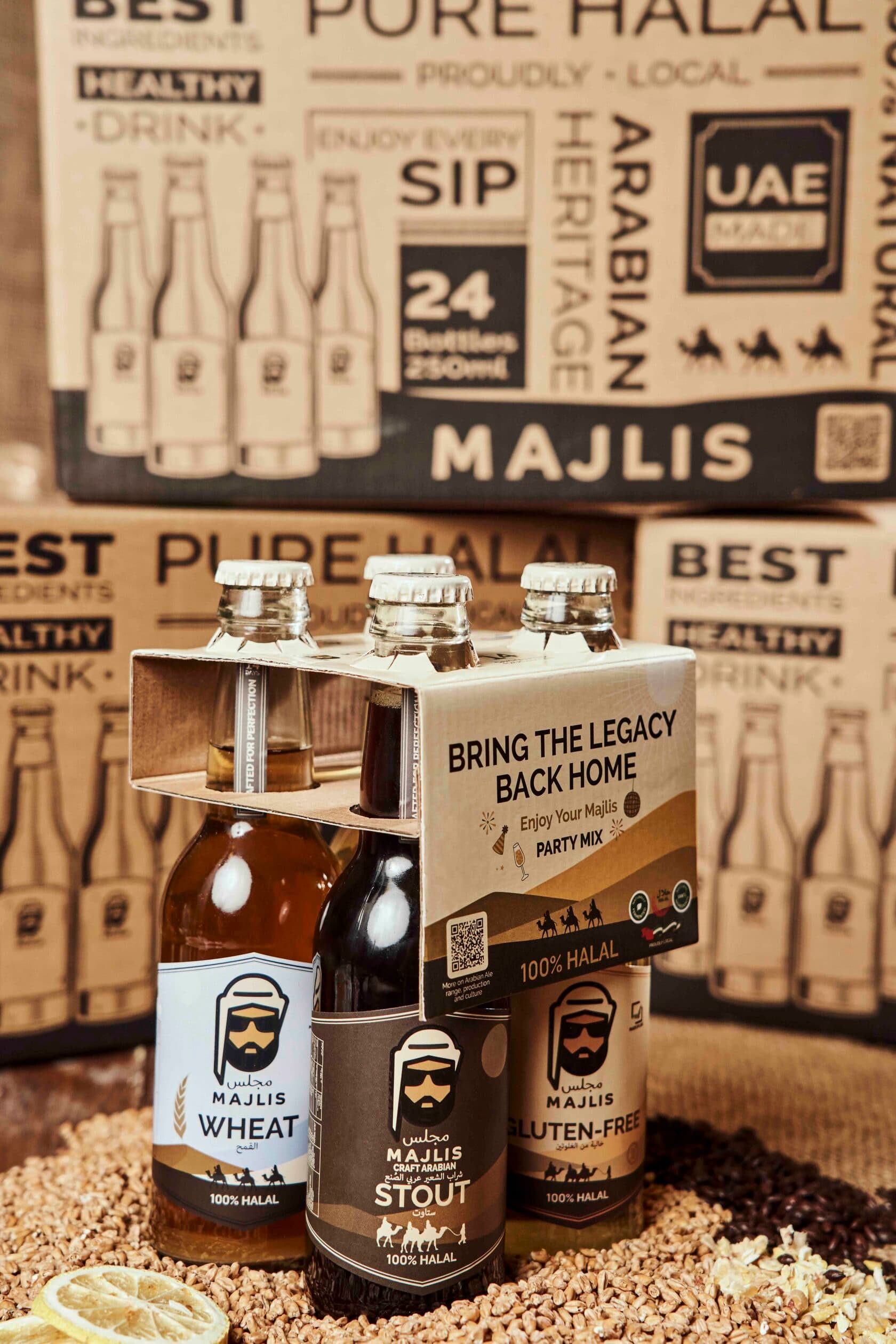 Majlis Party Mix — a curated box of non-alcoholic craft Arabian ales
